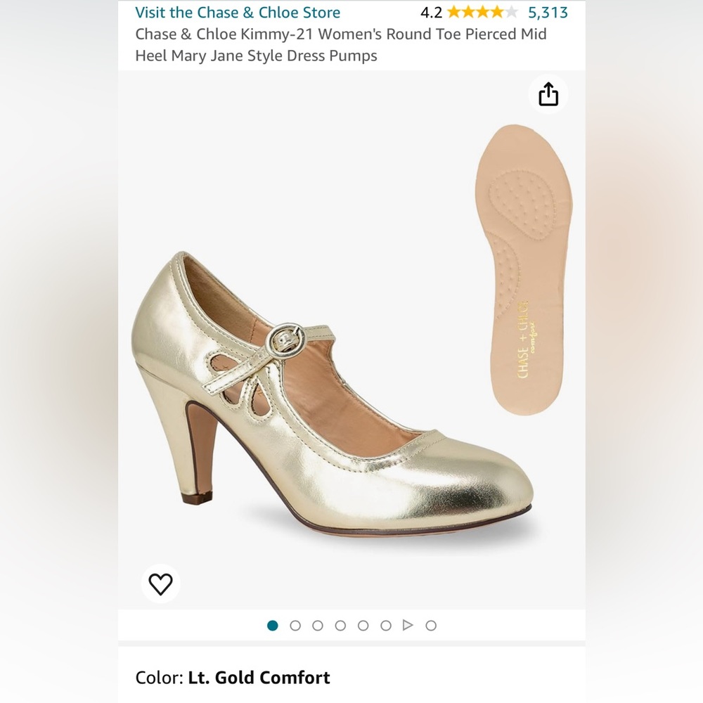 Chase and Chloe small pump 8.5 Gold